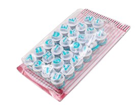 Pack 26 sacabocados letras en blister